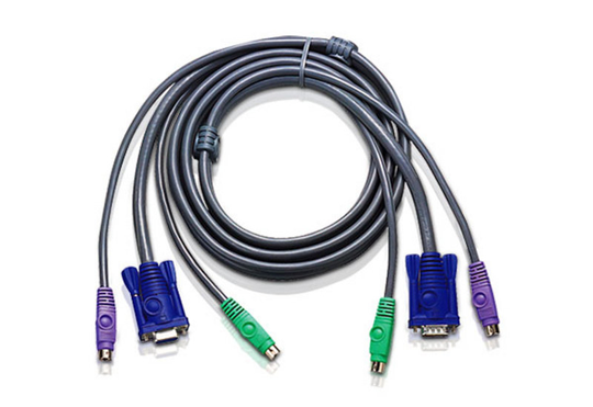 KVM Cable, 2xPS/2 Ma-ma And 1xHD15 (ma)-(fe), 5m. Used To More Easily Handle The KVM Cable For KVM S