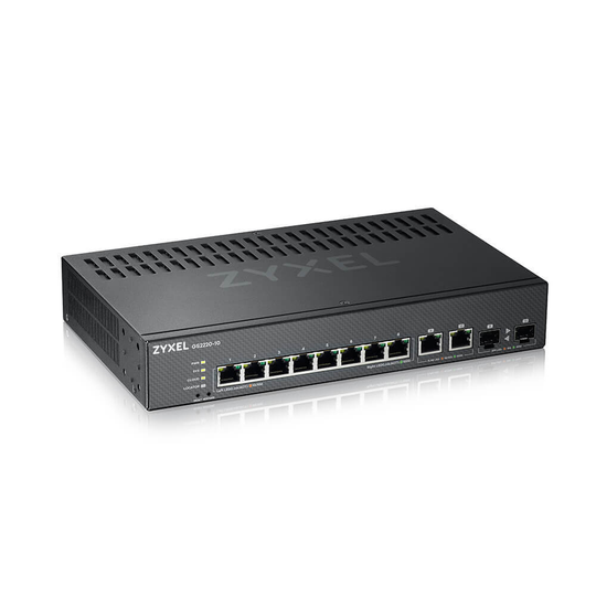 ZYXEL GS2220-10,EU REGION,8-PORT GBE L2 SWITCH WITH GBE UPLINK (1 YEAR NCC PRO PACK LICENSE BUNDLED)