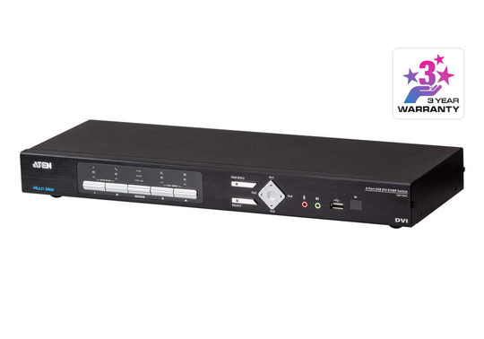 4-Port USB DVI Multi-View KVMP Switch