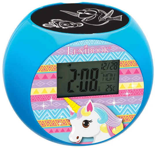 Lexibook - Unicorn Projector Radio Alarm Clock (RL975UNI)