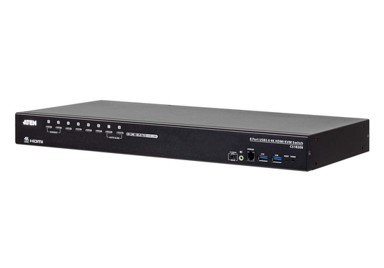 8-Port USB True 4K HDMI KVM Switch W/ USB 3.0 Peripheral