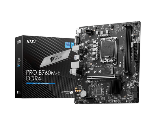 MSI PRO B760M-E DDR4 LGA1700 MATX MB