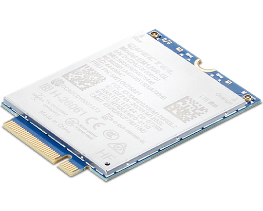 Network Card Internal WWAN 600 Mbit/sSize: 42*30*2.3mmWeight: Approx. 6.8 GPCI Express M.2 I