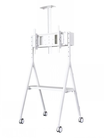 NEOMOUNTS BY NEWSTAR MOBILE FLAT SCREEN FLOOR STAND (HEIGHT: 110 - 144 CM) 32-65" WHITE