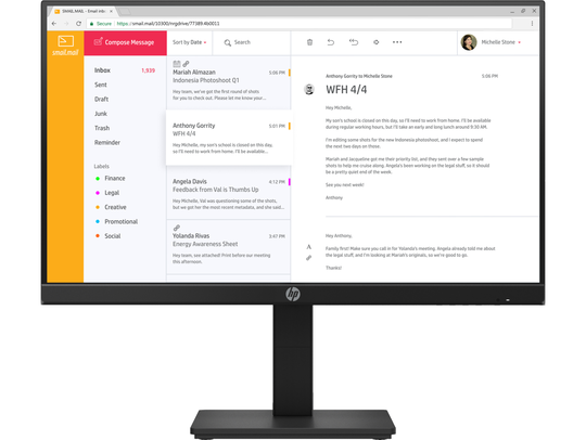 HP - 23.8'' Monitor P24h G4 - Black