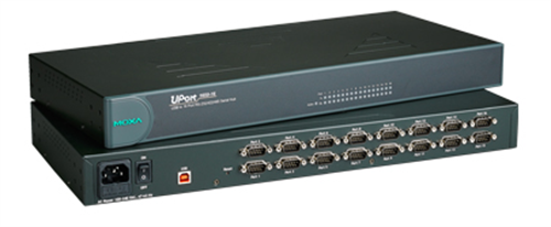 Oxa 16 Port USB-to-Serial Hub, EU Plug, RS-232
