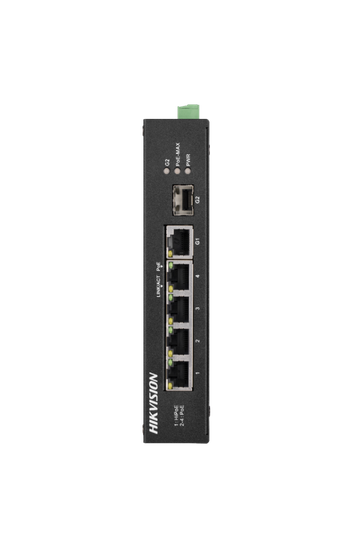 HIKVISION DS-3T0306HP-E/HS L2, UNMANAGED, 4 100M POE PORTS, 1 GB SFP, SUPPORT HI-POE, BUDGET 60W