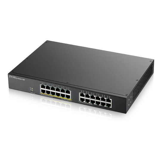 ZYXEL GS1900-24, 24-PORT GBE L2, 12 PORT POE SMART SWITCH, RACKMOUNT, 130 WATT