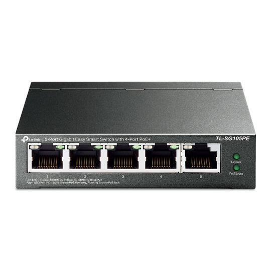 5-Port Gigabit Easy Smart Switch With 4-Port PoE+