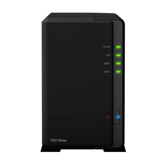 Synology DiskStation DS218play NAS-laite, 2 X 3,5/2,5" Kiintolevypaikkaa, 1,4 GHz Neliydinprosessori