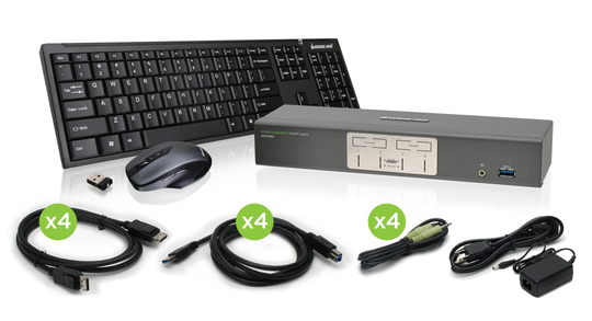 IOGEAR 4-Port 4K UHD DisplayPort