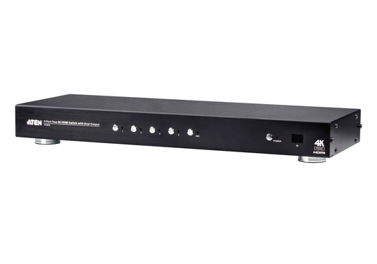 4-Port True 4K HDMI Switch With Dual Output, Black
