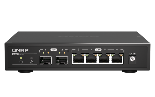 2 Ports 10GbE SFP+, 4 Ports 2.5GbE RJ45, Unmanaged Switch