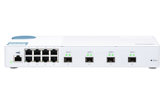 8 Port 1Gbps, 4 Port 10GbE SFP+, Web Management Switch