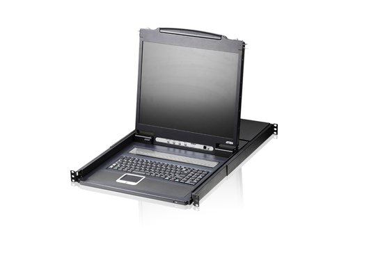 KVM Switch For 8 Computers, PS/2 / USB, 19" TFT Screen, 19" 1U, 8xSPHD-17 (fe), Nordic Keyboard. A C
