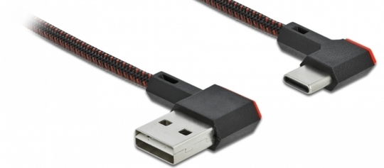 EASY-USB 2.0 Cable Type-A To USB Type-C Angled 0,2m
