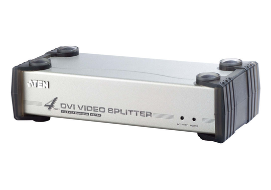 DVI Splitter 1 To 4, DVI-I Single Link, Also Speakers. Divides The Signal From The Computer's Graphi
