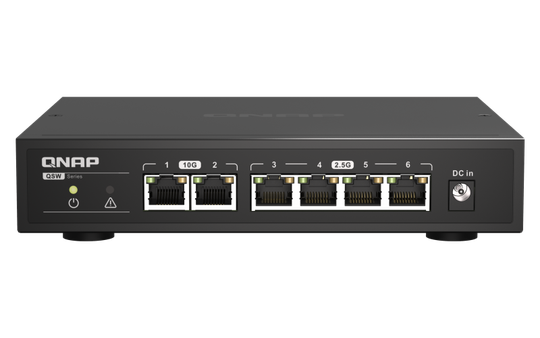 2 Ports 10GbE RJ45, 4 Ports 2.5GbE RJ45, Unmanaged Switch