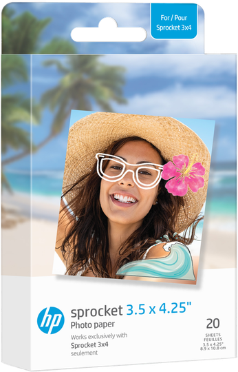 HP - Sprocket Zink Paper 3.5x4.25 20-Pack (HPIZ3X420)