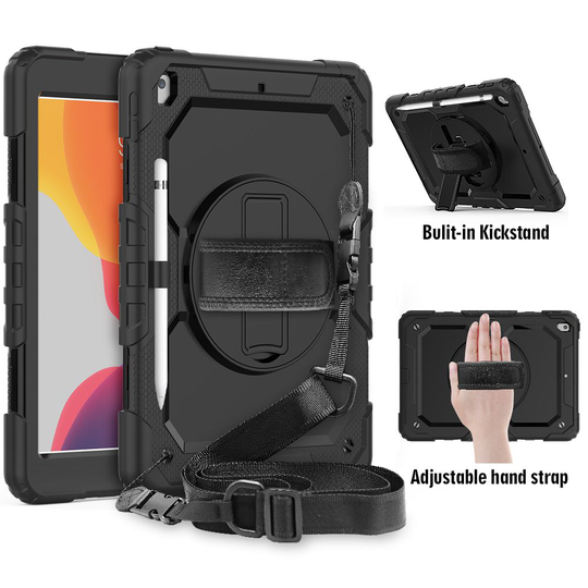 Tech-Protect Solid360 Apple iPad 10.2 2019 / 2020 /2021 Suojakuori - Musta"