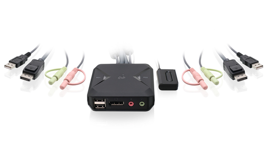 IOGEAR 2 Port USB DisplayPort Cable