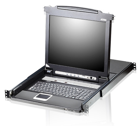 KVM Console With 17" LCD Screen, 16xSPHD, UK Layout
