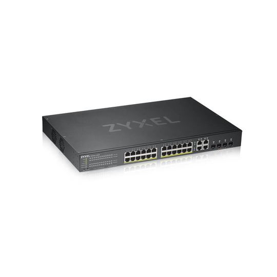 ZYXEL GS1920-24HPV2, 28 PORT SMART MANAGED POE SWITCH 24X GIGABIT COPPER POE AND 4X GIGABIT DUAL PER