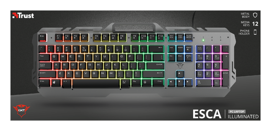 TRUST GXT853 ESCA METAL KEYBOARD ND