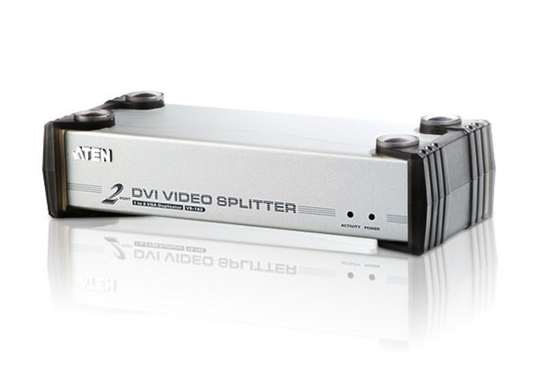 DVI Splitter 1 To 2, DVI-I Single Link, Also Speakers. Divides The Signal From The Computer's Graphi