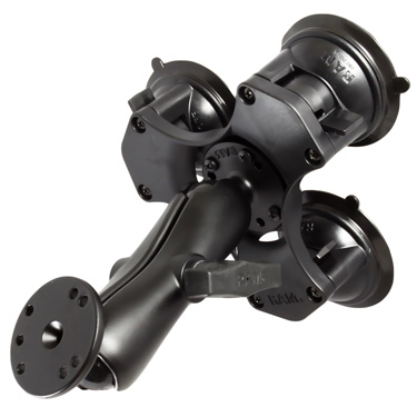 RAM TWIST-LOCK TRIPLE SUCTION CUP MOUNT WITH ROUND PLATE