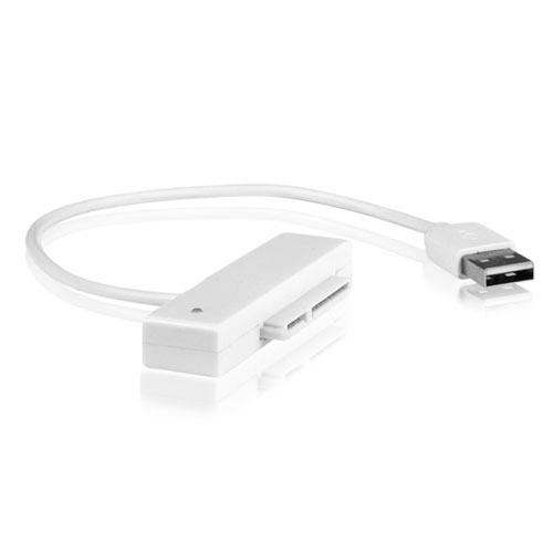 Adapter Cable With Protective A Cover For 2.5" SATA Hard Disks To USB, White