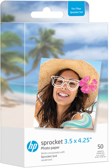 HP - Sprocket Zink paper 3,5x4,25 50-pack (HPIZ3X450)