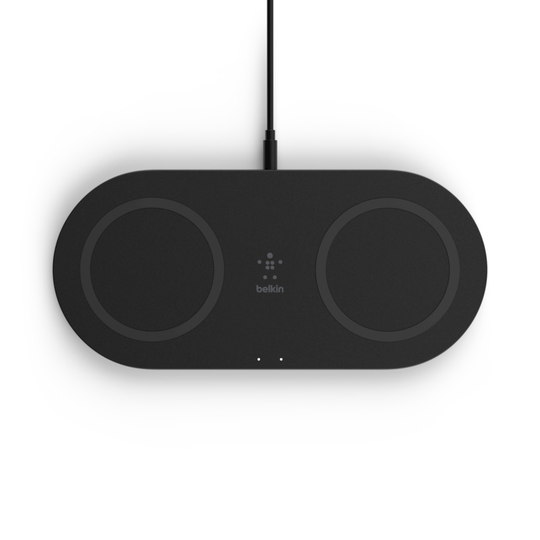 Belkin DUAL PAD Wireless 15W PSU Black