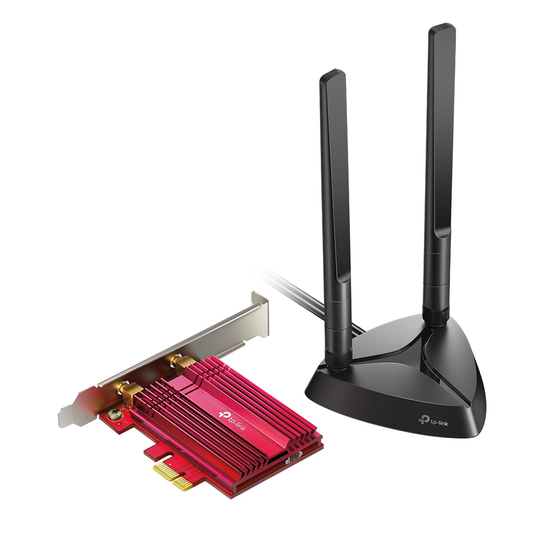 Archer TX3000E PCIe-sovitin Wi-Fi-6:tta Ja Bluetooth 5.0:aa Varten, Musta/punainen