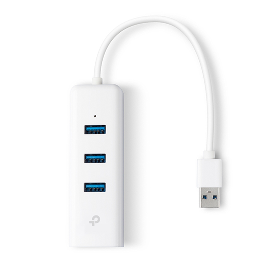UE330 USB 3.0 -hubi Ja Gigabit Ethernet -sovitin, 3 X USB-A 3.0 -porttia, 1 X RJ45 Gigabit, 0,1 M Ka