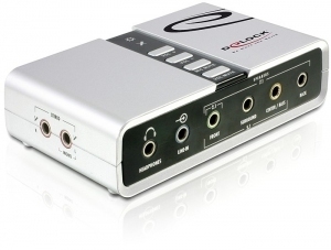 USB 2.0 Sound Card, 7.1, Connections For Headphones, Speakers, Surround, S / PDIF & 3.5mm. Allow
