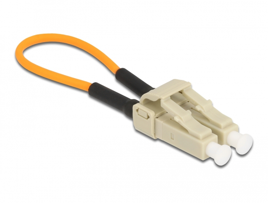 Optical Fiber Loopback Adapter LC / OM2 Multi-mode, Beige