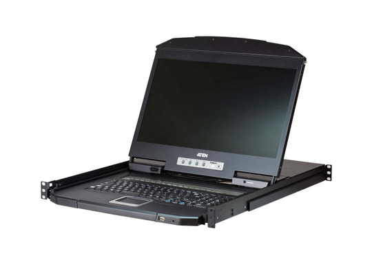 16P Short Depth Single Rail LCD KVM SW