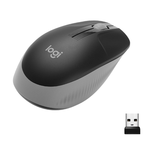 M190 Full-size Wireless Mouse - MID GREY