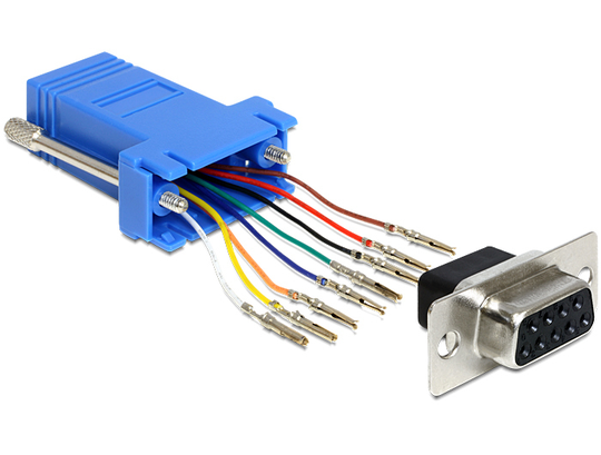 D-Sub 9 Pin Female > RJ45 Female Assembly Kit