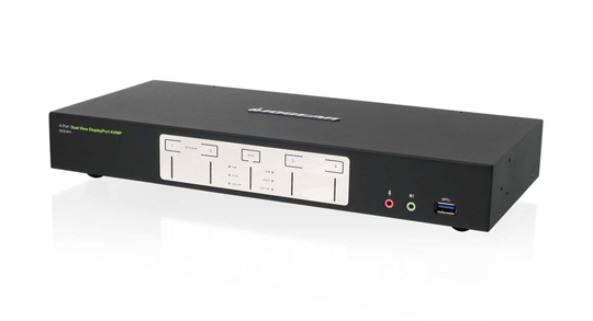 IOGEAR 4-Port 4K Dual View Disp.Port