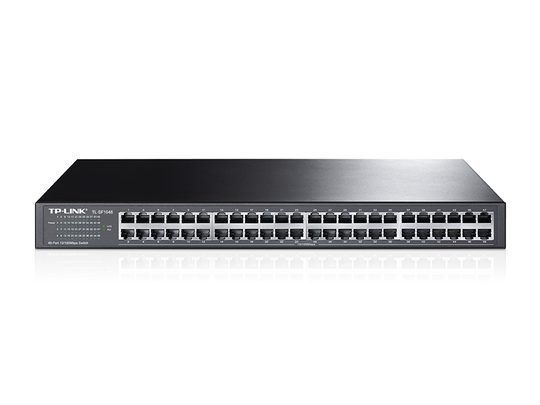 Network Switch, 48-ports, 10/100 Mbps, RJ45, 19"