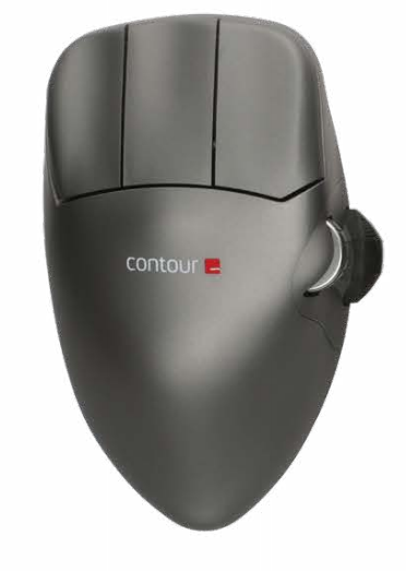 CONTOUR MOUSE MEDIUM LEFT GREY METAL WIRELESS
