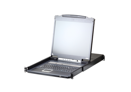 8-Port KVM Over IP Switch, 19" LCD, USB, PS/2, 1U, Black