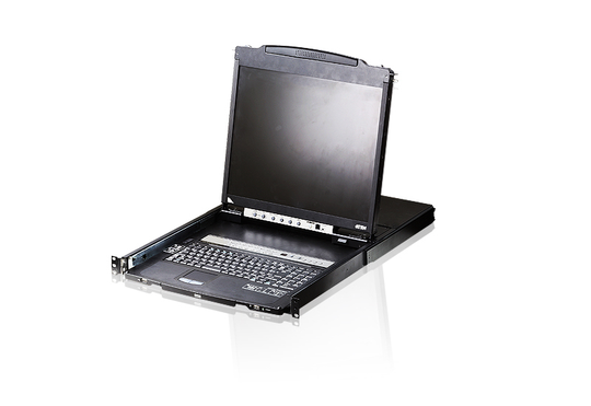 KVM Switch For 8 Computers, PS/2 And USB, 19" TFT Screen, 19", 1U, 2 Extra USB Ports, Nordic Keyboa