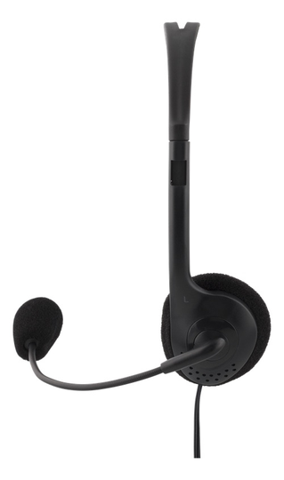 Kuulokemikrofoni stereoääni 30 mm elementit 32 Ohm 3 5 mm liitäntä n. 2 m kaapeli musta