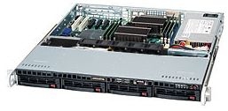 SuperChassis 813MTQ-600CB, 1U, Black