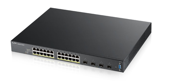 ZYXEL XGS2210-28HP, 24 PORT GIGABIT L2 MANAGED POE+ SWITCH, 375 WATT, 4X 10G