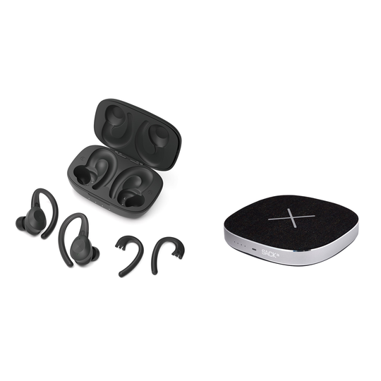 SACKit - Active 200 - True Wireless Sport Earbuds + CHARGEit - Power Bank&Wireless Charger - Bundle