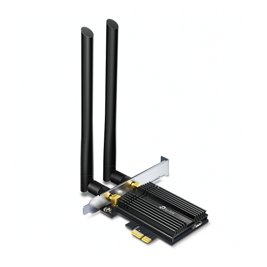 TX50E PCI-sovitin, AX3000, Wi-Fi 6, Bluetooth 5.0, Musta